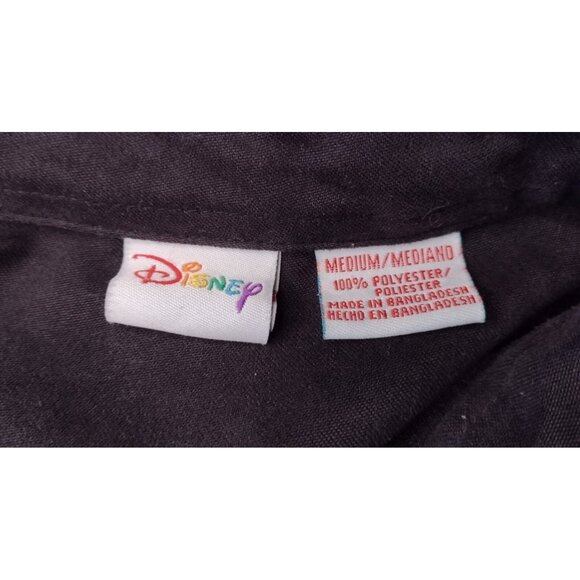 Winnie The Pooh Disney Embroidered Shirt Size M Black Button Up Kidcore Bear - Picture 7 of 8